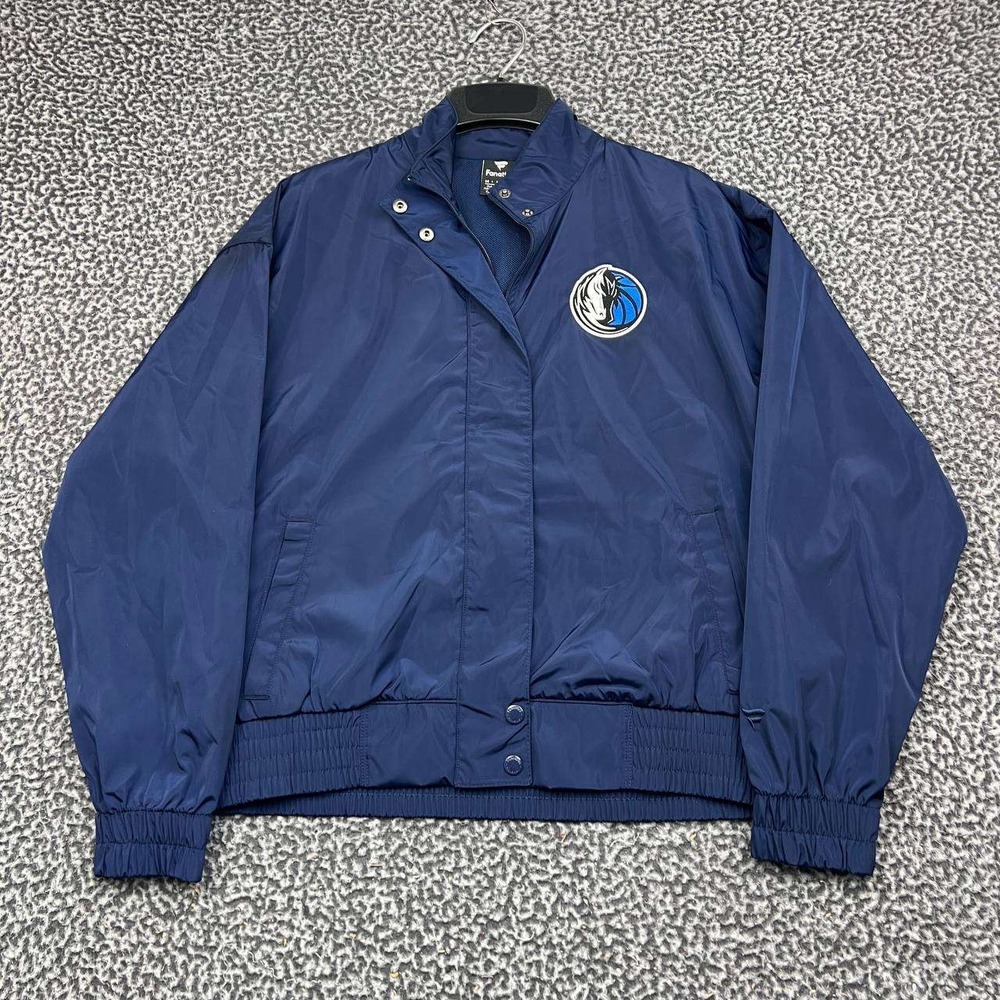 Dallas Mavericks NBA Bomber Jacket Women Medium Navy Blue Fanatics Full Zip New
